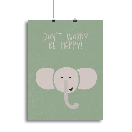Elephant nursery print Canvas Print or Poster