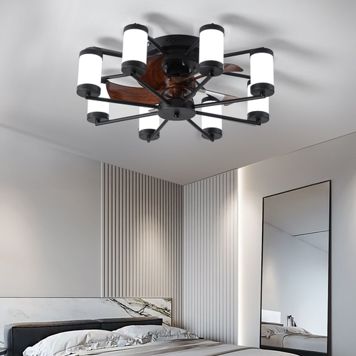 21.7 inch Ceiling Fan Light - Windmill-shaped Flush Mount Ceiling Fan