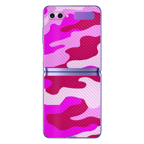 MightySkins CF-SAZFL-Pink Camo Carbon Fiber Skin for Samsung Galaxy Z 