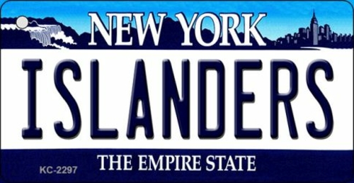 Smart Blonde KC-2297 1.5 x 3 in. Islanders New York State License Plat