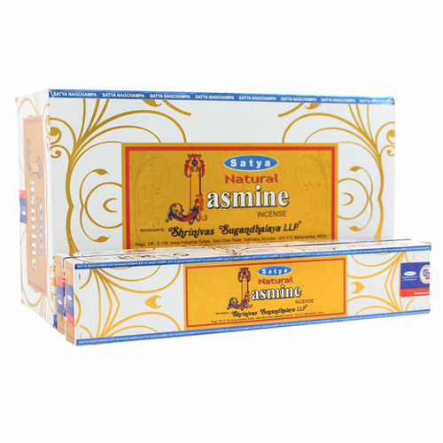 12 Packs of Natural Jasmine Incense Sticks by Satya