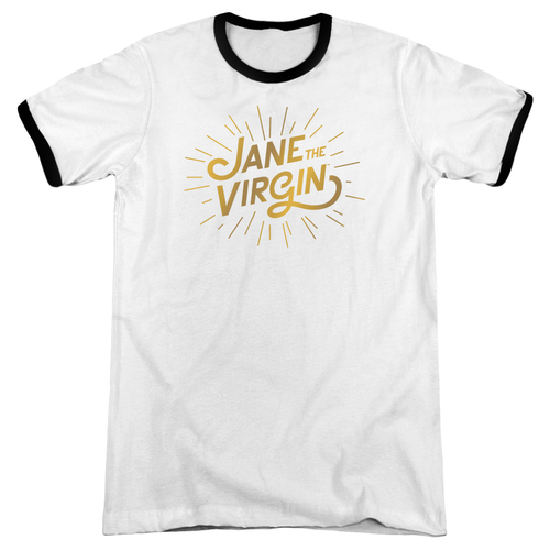 Trevco CBS1570-AR-4 Jane The Virgin & Golden Logo Adult Ringer Cotton 