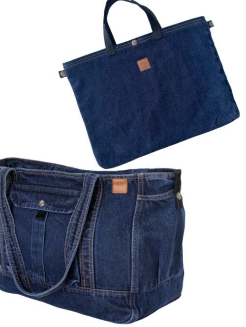 Main Duffle Denim Bag Laptop Sleeve Trolley Sleeve Travel DenimDeko image