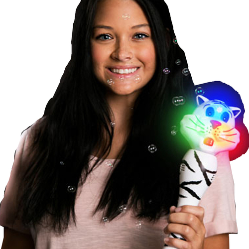 Blinkee 12MTLBW-TR 12 in. Musical Tiger LED Bubble Wand
