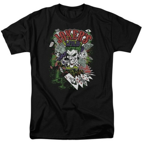 Batman-Jokers Wild - Short Sleeve Adult 18-1 Tee - Black, Large