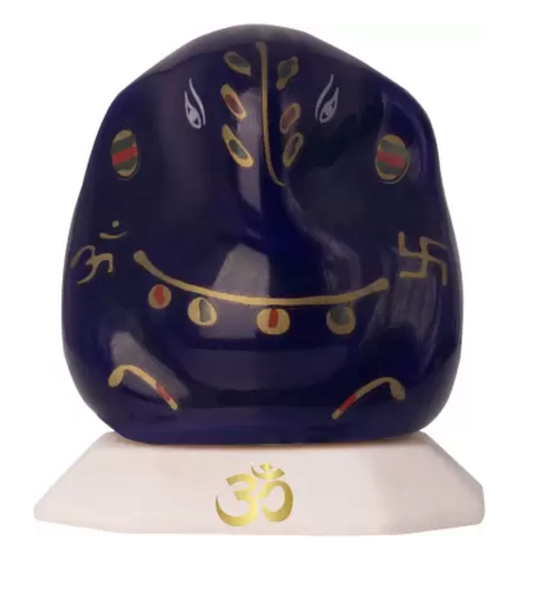 Multi Colored Statue of Ceramic Ganesha G1 Idol for Car Dashboard