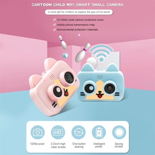 Kid Mini Cartoon Camera 1080P Rechargeable Digital
