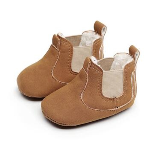 Elastic Band Pu Leather Winter Warm Baby Boys