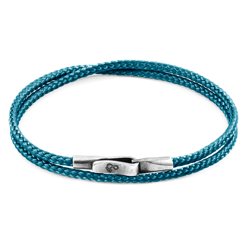 Ocean Blue Liverpool Silver and Rope Bracelet