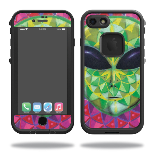 MightySkins LIFIP7-Geometric Alien Skin for Lifeproof iPhone SE 2020 7