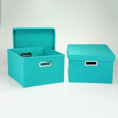 Household Essentials 10KDAQU-1 8 in. H Nested Boxes - Aqua