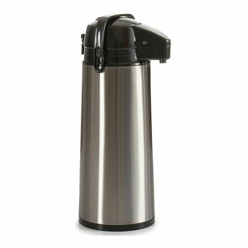 Thermos with Dispenser Stopper Stainless steel Silver Black 1,9 L