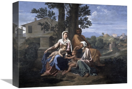 Global Gallery GCS-279472-16-142 16 in. Holy Family in a Landscape Art