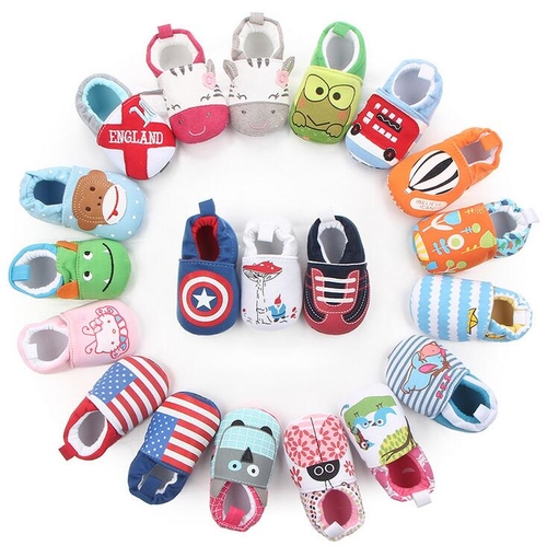 Newborn Lovely Baby Cartoon Prewalker Soft Bottom