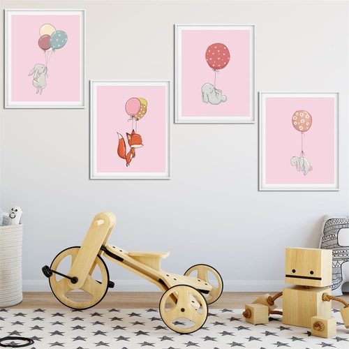 Cartoon Animals Art Canvas Prints For