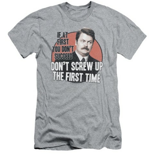 Trevco Parks & Recreation-Do Not Screw Up Short Sleeve Adult 30-1 Tee&