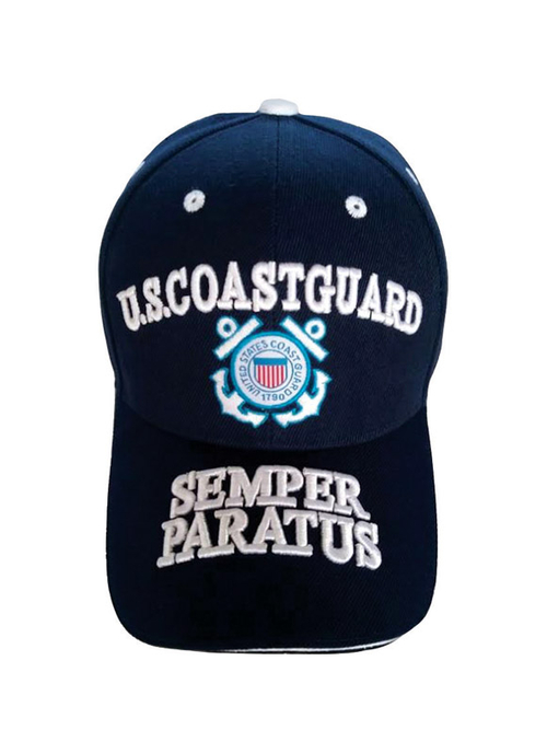 Main JWM 9623836 U.S. Coast Guard Logo Baseball Cap, Blue - One Size Fi image