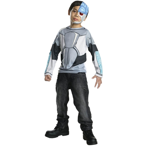 Rubies 279903 Halloween Kids Teen Titans Cyborg Costume Top - Small
