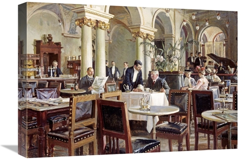 Global Gallery GCS-268084-22-142 22 in. Cafe in Copenhagen Art Print -