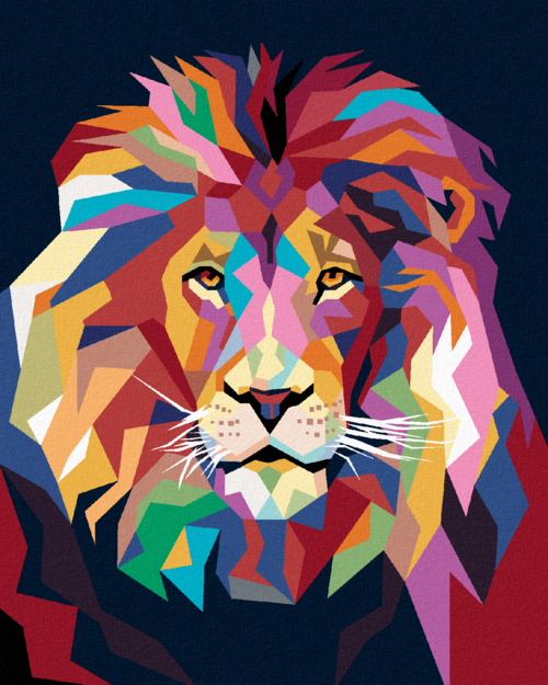 Paint by Numbers - COLOURFUL LION PORTRAIT II