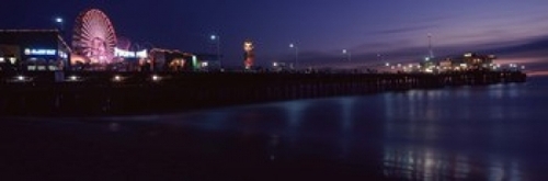 Panoramic Images PPI125075L Ferris wheel in an amusement park  Santa M