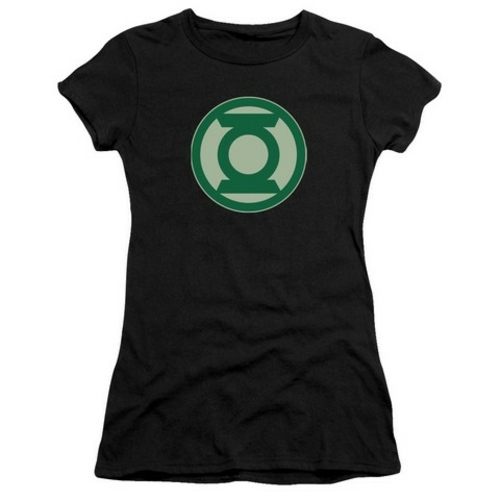 Trevco Green Lantern-Green Symbol Short Sleeve Junior Sheer Tee, B