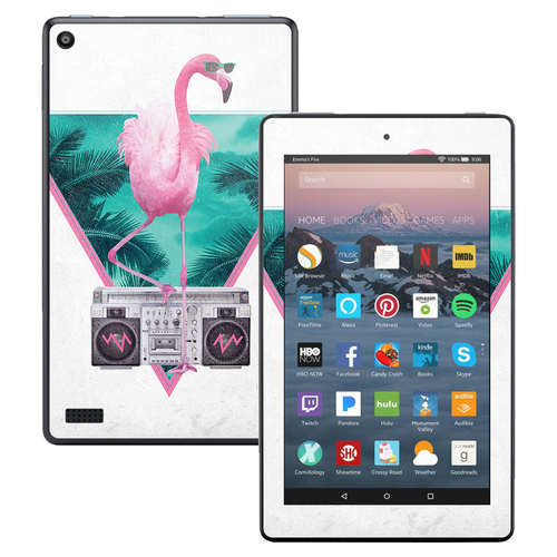 MightySkins AMKF717-miami flamingo Skin for Amazon Kindle Fire 7 2017 