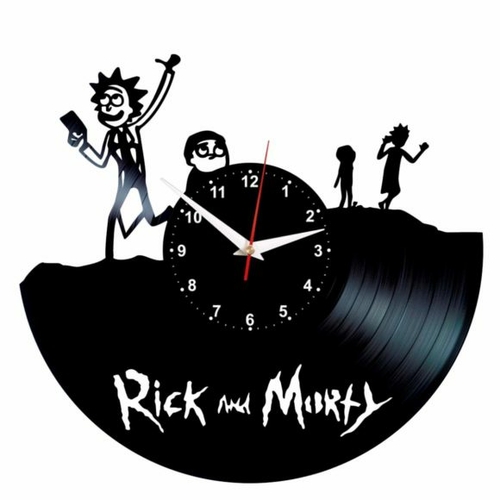 RICK AND MORTY MOVIE HANDMADE VINYL RECORD WALL CLOCK