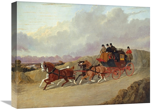 22 in. The Edinburgh to London Royal Mail Coach Art Print - John Frede