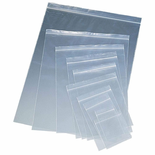 Pack of 1000 Clear Zipper Bags. Assortment 2 mil Clear Seal Top