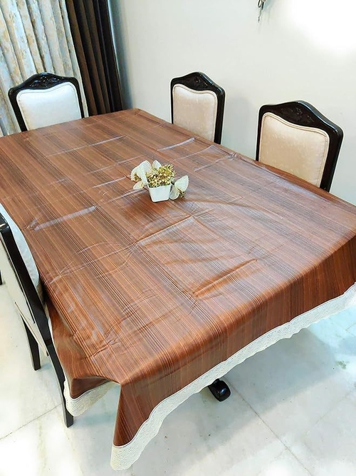 2-4 Seater PVC Table Cover Wooden design printed (Size-40x60Inches)