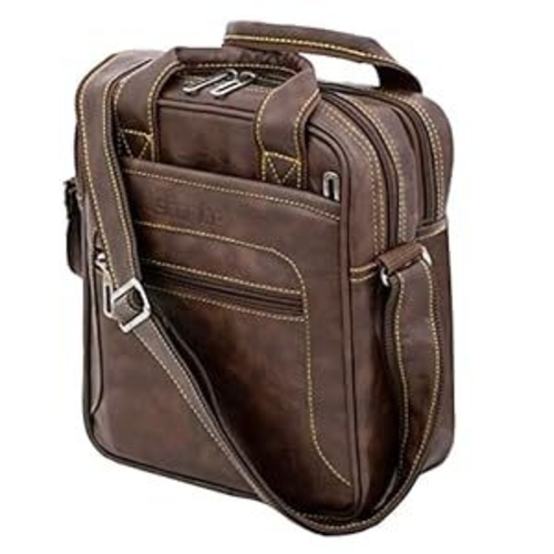 Stylish Pu Leather Sling Cross Body Travel Messenger Bag One Side