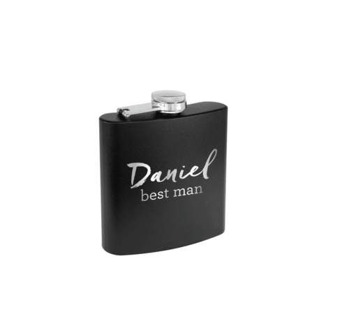 Groomsman Gift, Personalized Flask,Silver Engraved Flask