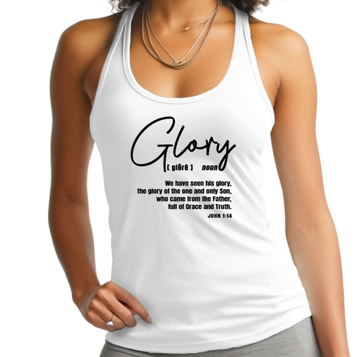 Womens Fitness Tank Top Graphic T-shirt - Glory - Christian