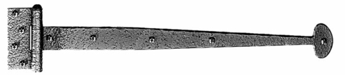 Acorn RIHBP 19-5/8" Bean Strap Hinge - Black Iron