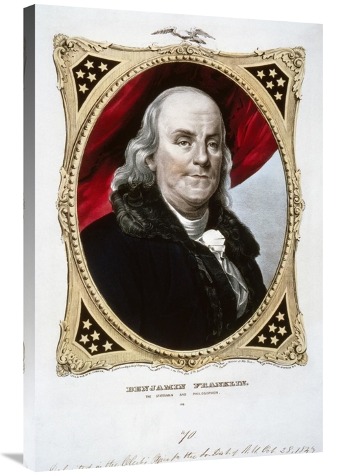 Global Gallery GCS-277167-36-142 36 in. Benjamin Franklin Art Print - 