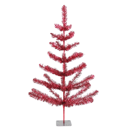Northlight 32913321 3 ft. Red Tinsel Pine Artificial Christmas Twig Tr