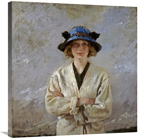 Global Gallery GCS-266963-30-142 30 in. Girl in a Blue Hat Art Print -