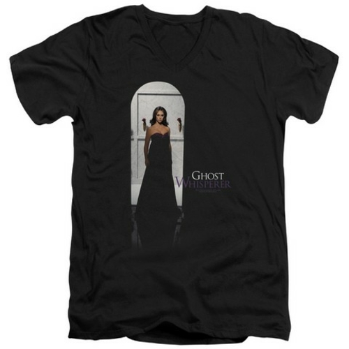 Trevco Ghost Whisperer-Doorway - Short Sleeve Adult 30-1 V-Neck Tee - 