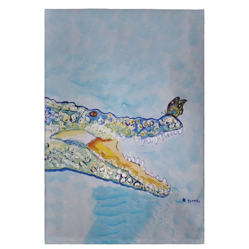 Betsy Drake GT548 Croc & Butterfly Guest Towel - 20 x 20 in.