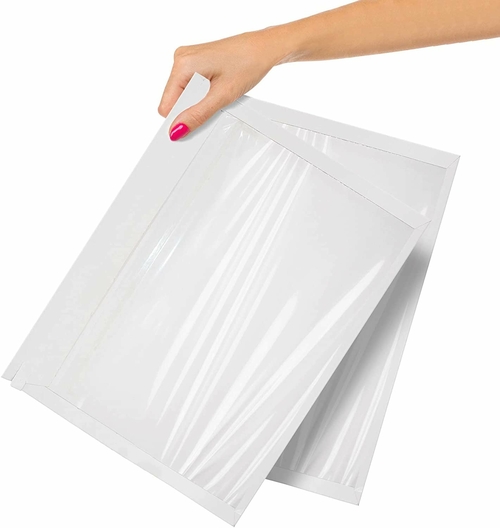 Rigid Flat Mailers 12.5" x 9.5", Pack of 10 White Cardboard Mailer