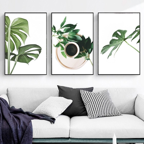 Palm Leaf Modern Nordic Posters and Prints Green