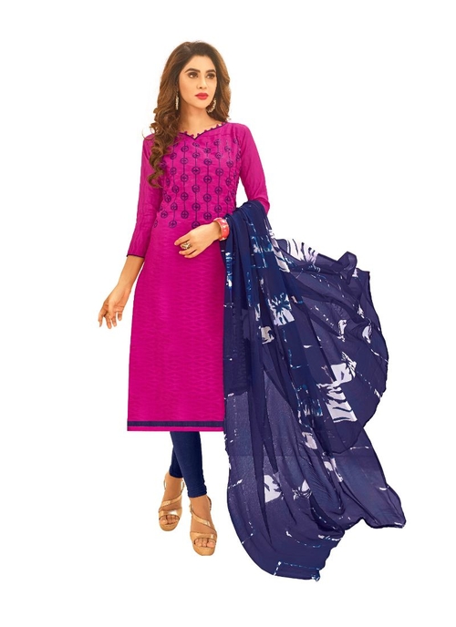 Generic Women's Cotton Jacquard Salwar Material