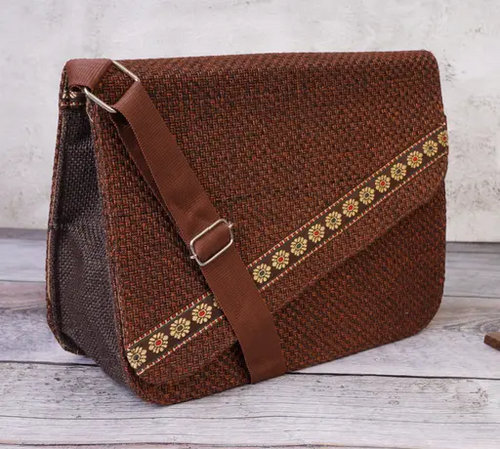 Jute Sling Crossbody Shoulder Tote Handmade Handbag for girls and