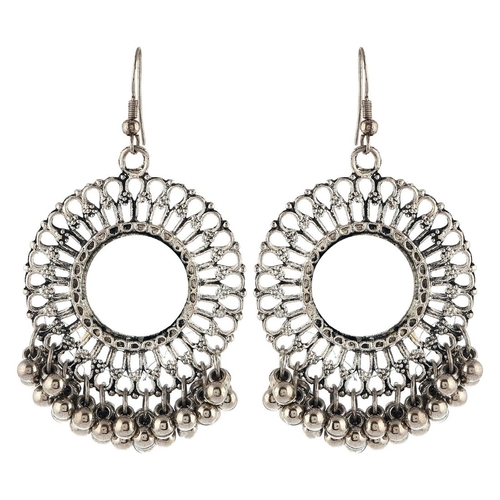 Generic Women's Brass Earrings (Silver, free Size)