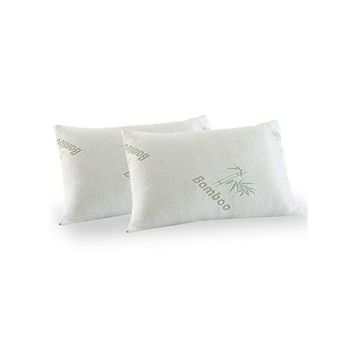 Royal Comfort Bamboo Memory Pillow Twin Pack Hypoallergenic