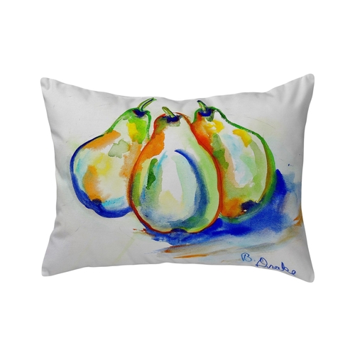 Betsy Drake NC819 16 x 20 in. Three Pears No Cord Pillow