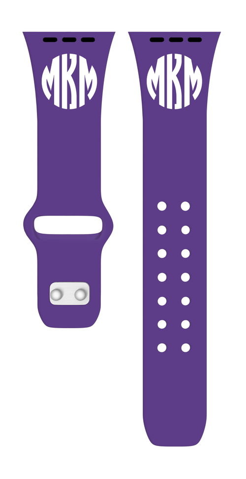 Custom Monogram HD Purple Watch Band Compatible with Apple Watch