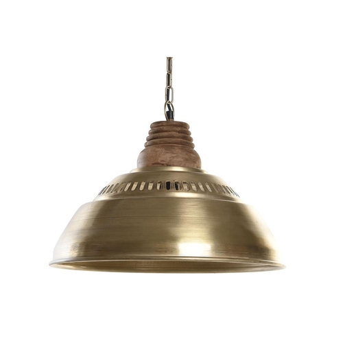 Ceiling Light DKD Home Decor Brown Golden Iron Mango wood 50 W 43 x 43