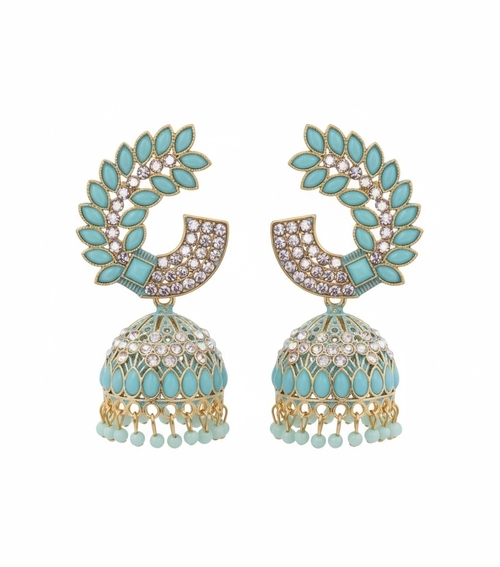 Main Pastel Jhumka with Stone Work image